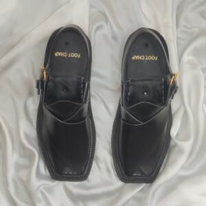 Signature Handmade Black Charsadda Peshawari Chappal – Timeless Tradition