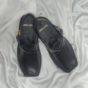 Signature Handmade Black Charsadda Peshawari Chappal – Timeless Tradition